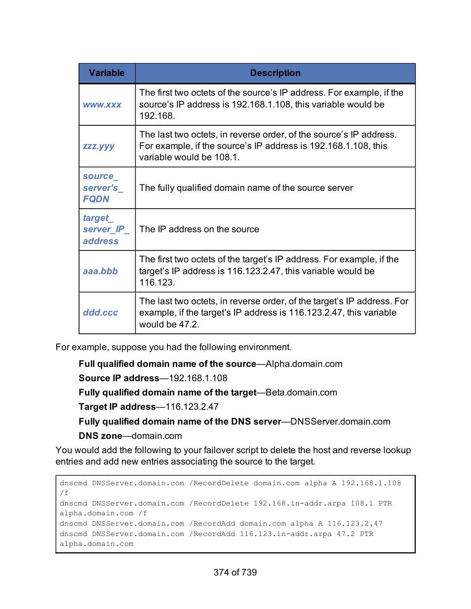 HP Storage Mirroring Software User Manual | Page 376 / 741