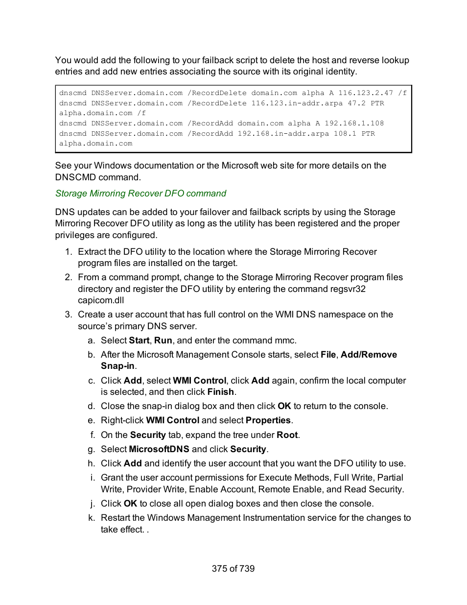 HP Storage Mirroring Software User Manual | Page 377 / 741