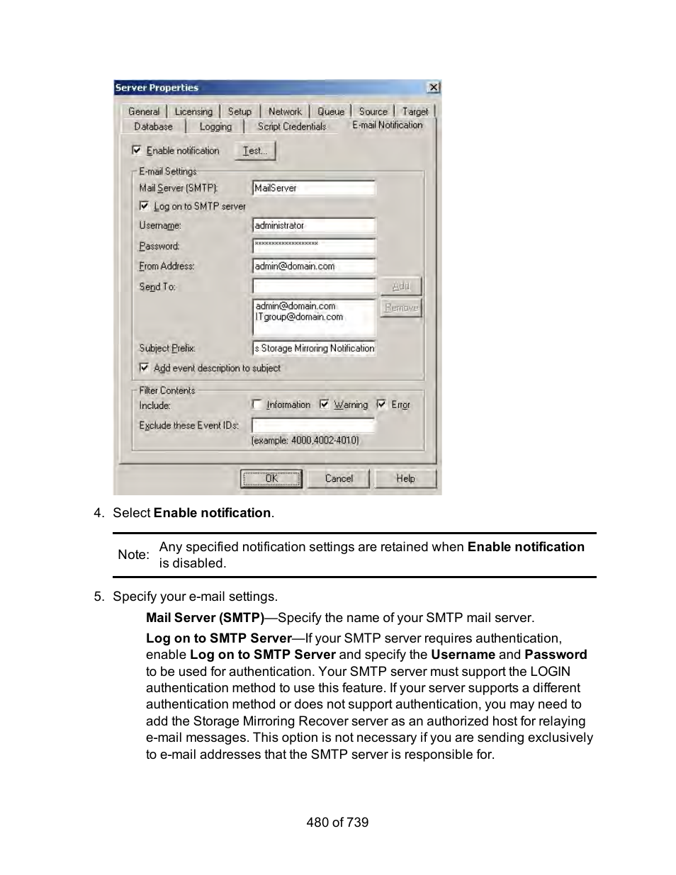 HP Storage Mirroring Software User Manual | Page 482 / 741