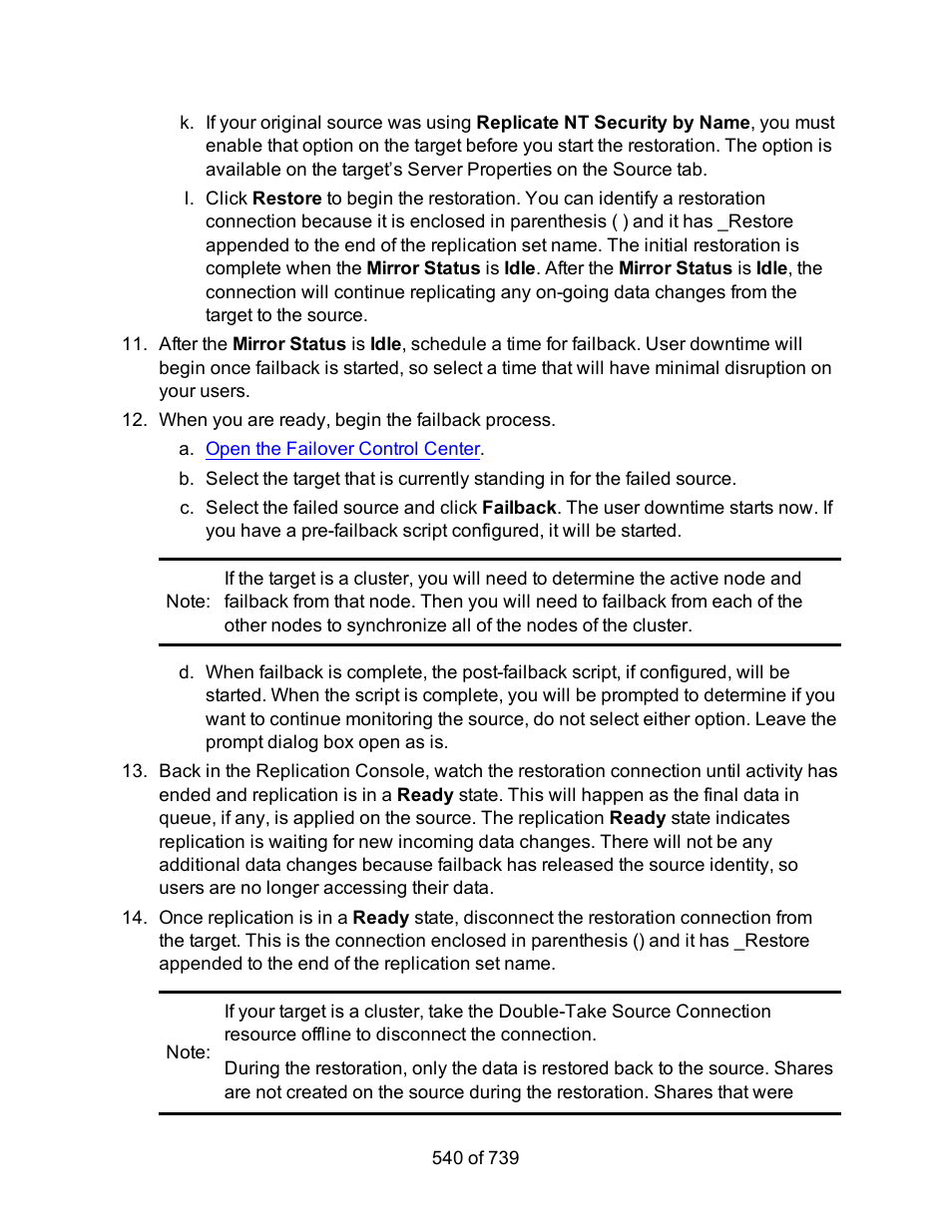 HP Storage Mirroring Software User Manual | Page 542 / 741