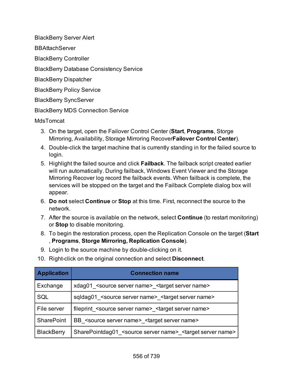 HP Storage Mirroring Software User Manual | Page 558 / 741