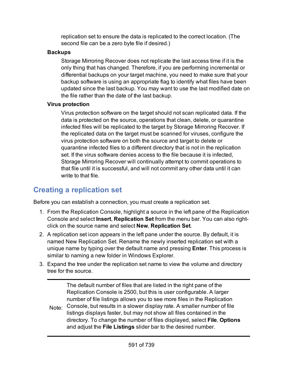 Creating a replication set | HP Storage Mirroring Software User Manual | Page 593 / 741