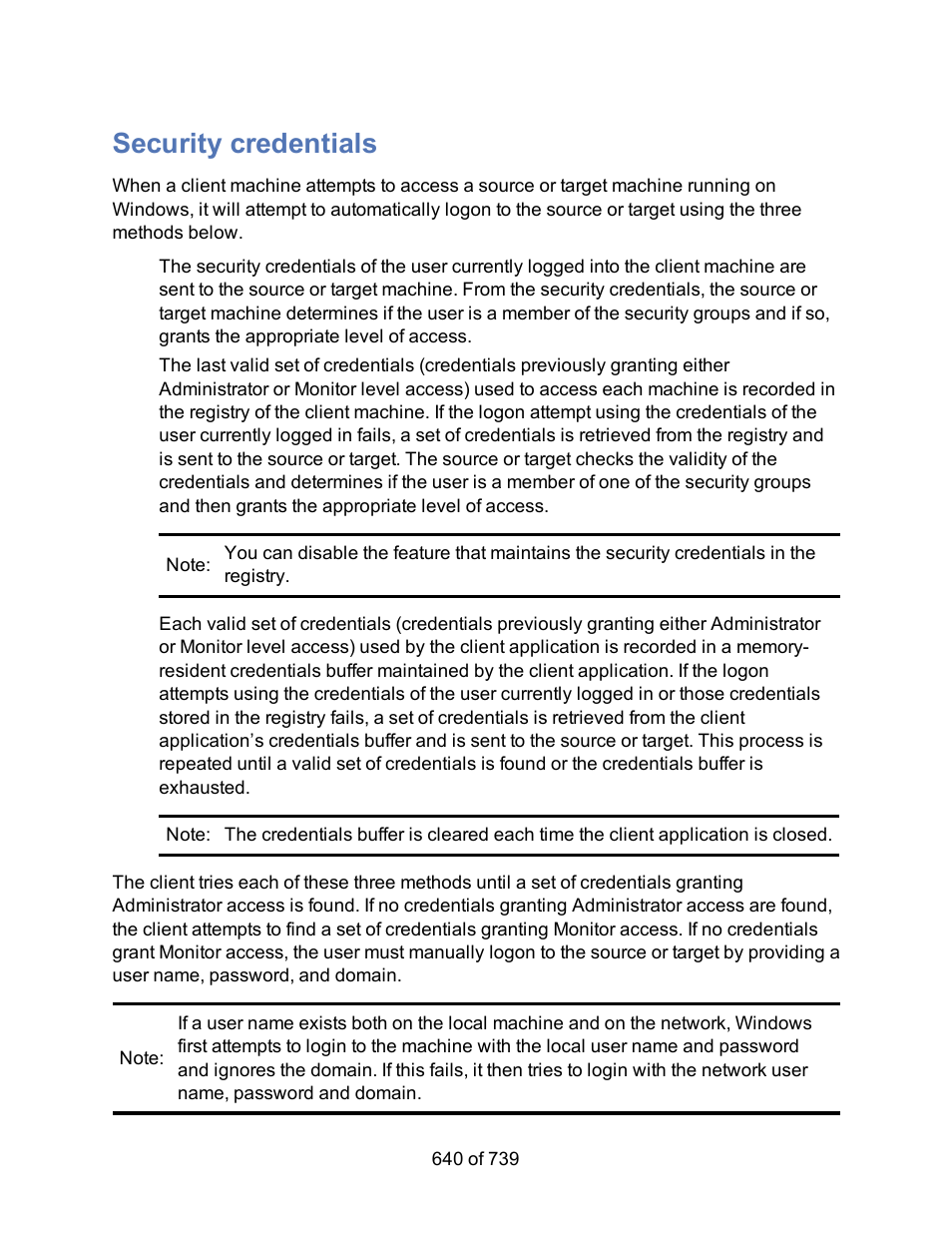 Security credentials | HP Storage Mirroring Software User Manual | Page 642 / 741