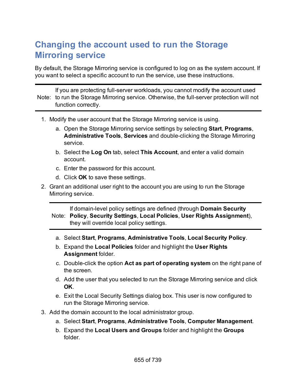 HP Storage Mirroring Software User Manual | Page 657 / 741