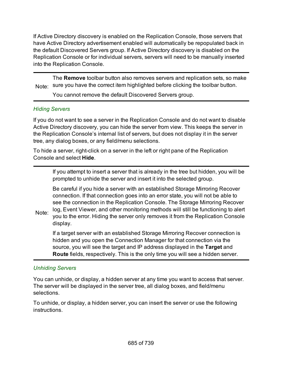 HP Storage Mirroring Software User Manual | Page 687 / 741