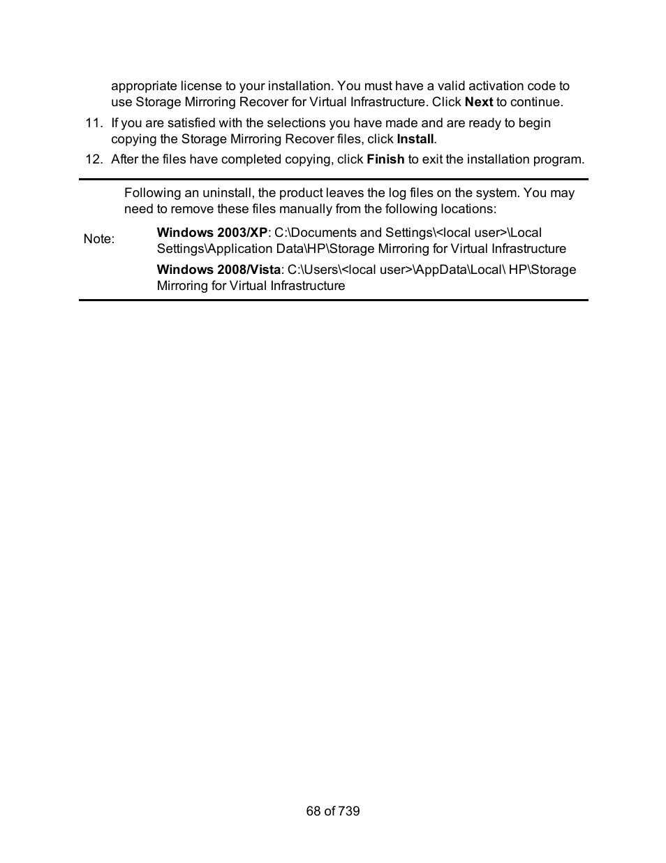 HP Storage Mirroring Software User Manual | Page 70 / 741