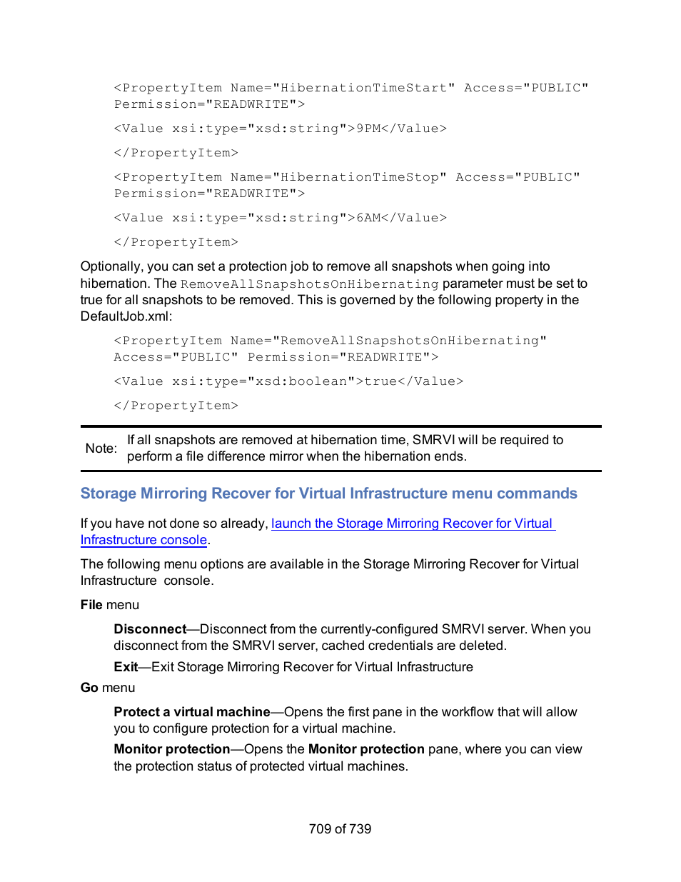 Use menu options | HP Storage Mirroring Software User Manual | Page 711 / 741