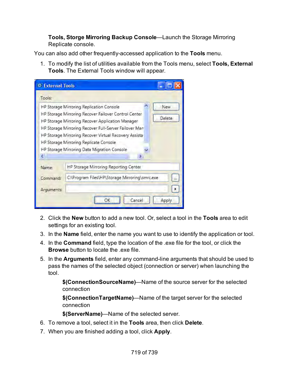 HP Storage Mirroring Software User Manual | Page 721 / 741