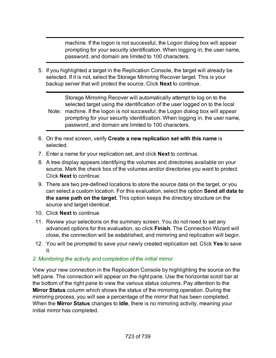 HP Storage Mirroring Software User Manual | Page 725 / 741