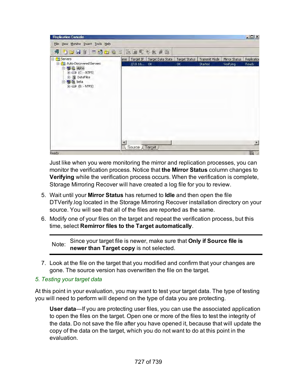 HP Storage Mirroring Software User Manual | Page 729 / 741