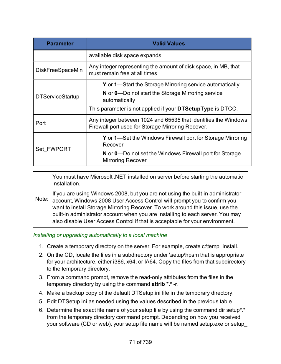 HP Storage Mirroring Software User Manual | Page 73 / 741