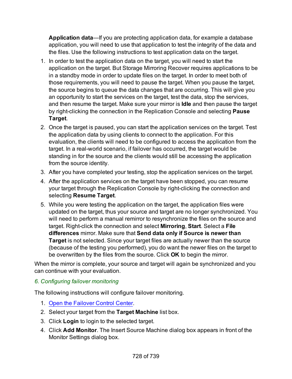 HP Storage Mirroring Software User Manual | Page 730 / 741
