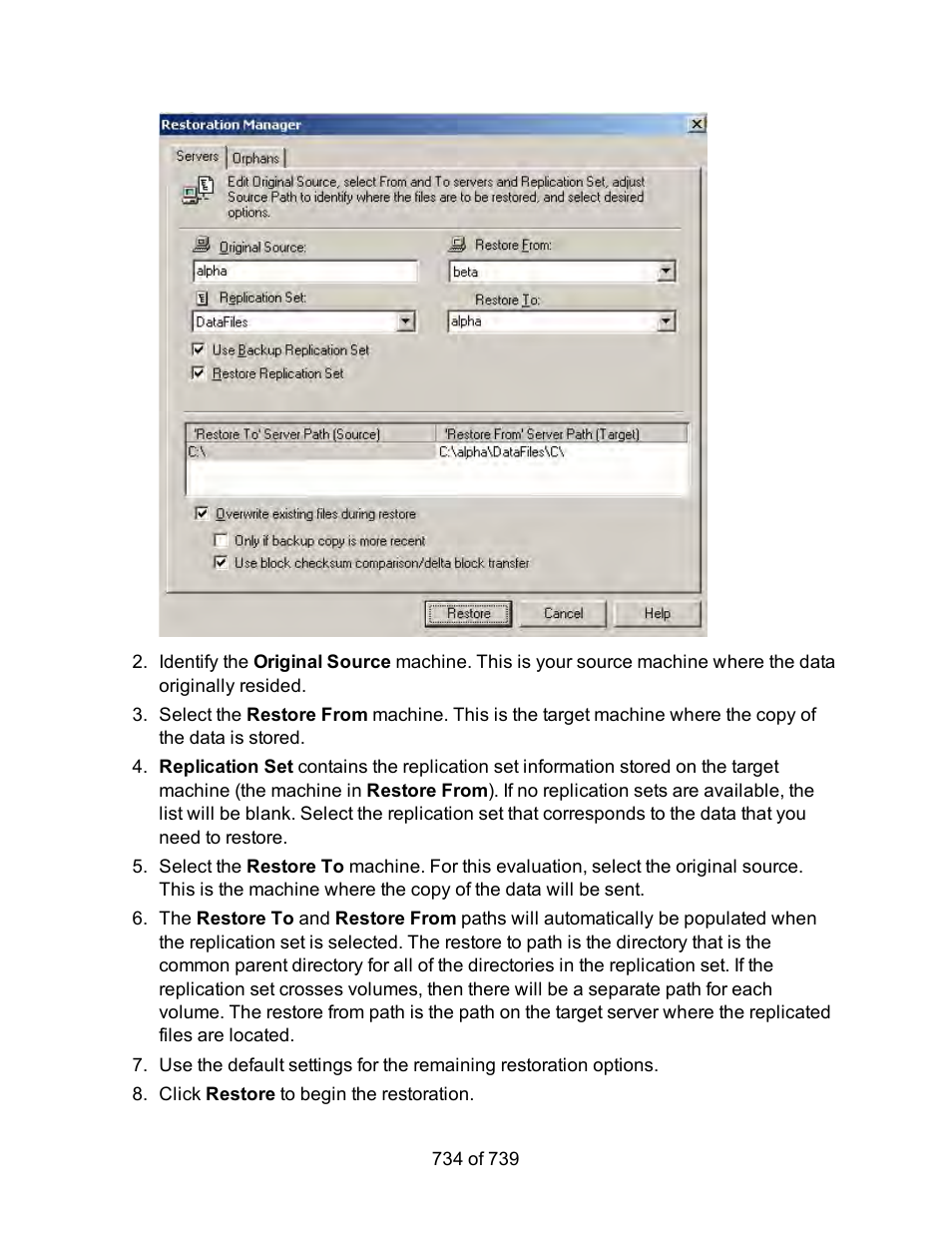 HP Storage Mirroring Software User Manual | Page 736 / 741