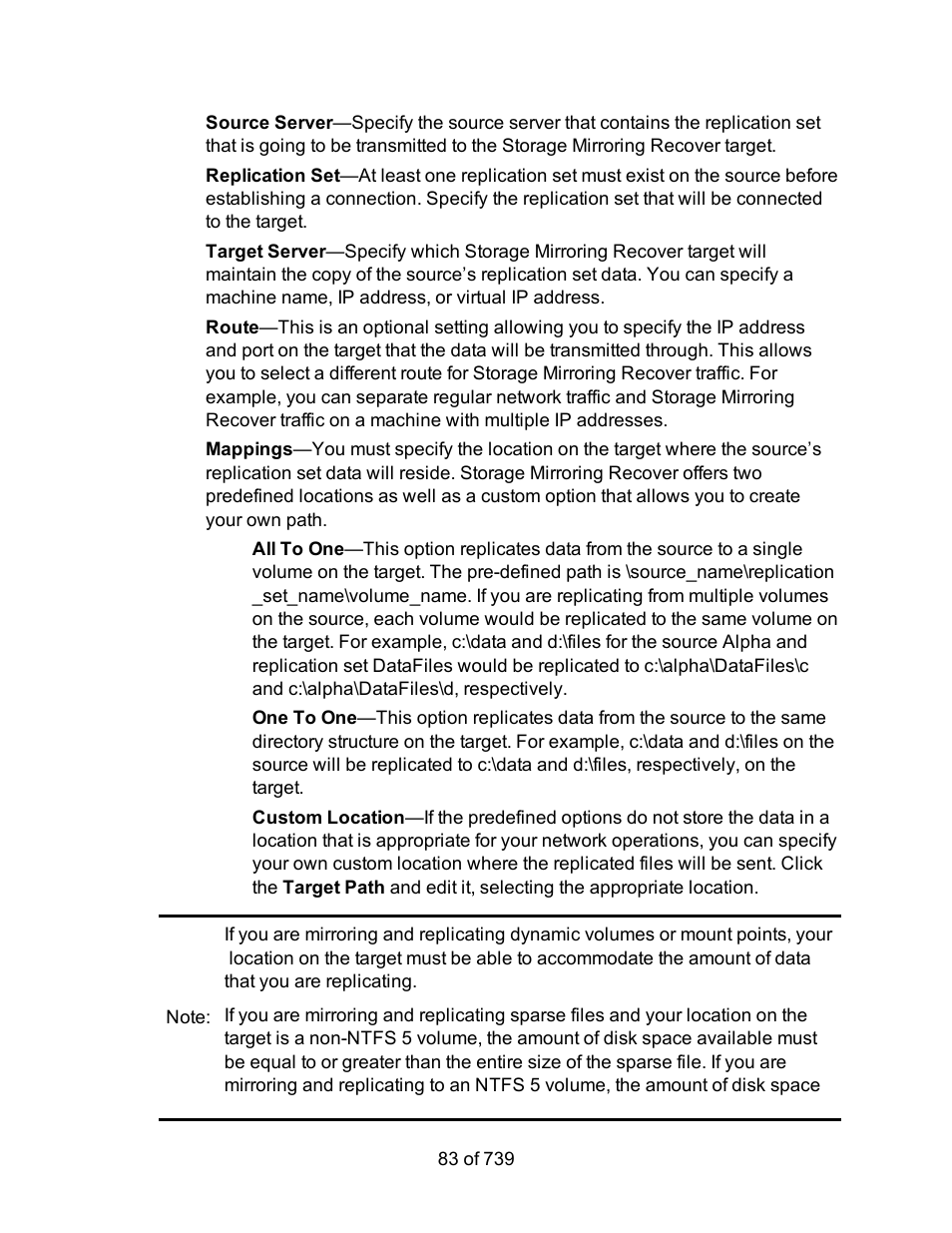 HP Storage Mirroring Software User Manual | Page 85 / 741