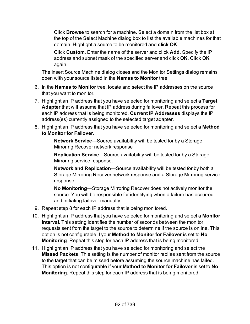 HP Storage Mirroring Software User Manual | Page 94 / 741