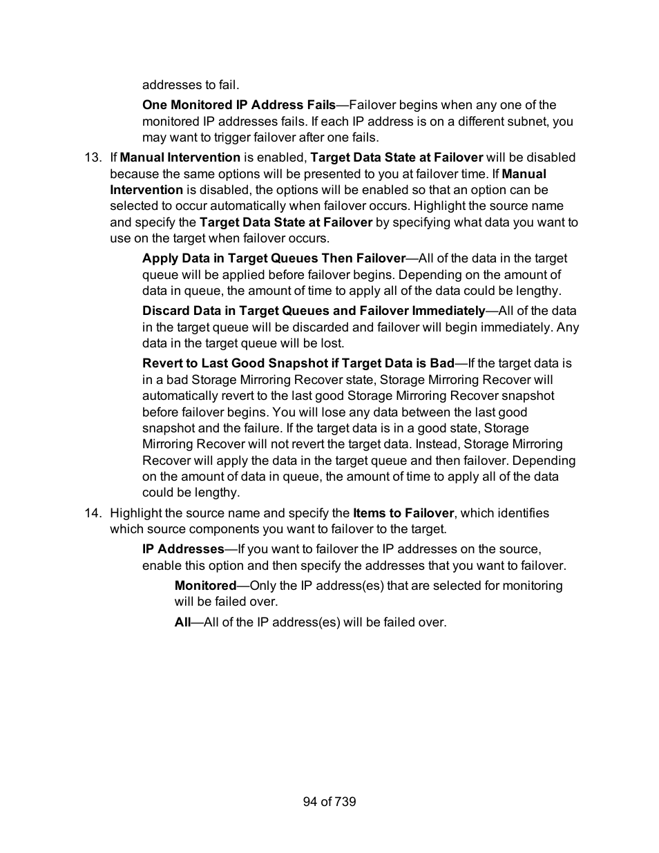 HP Storage Mirroring Software User Manual | Page 96 / 741