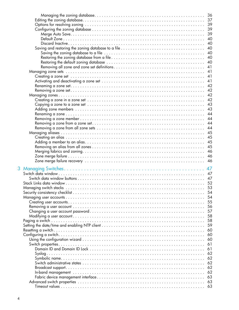 HP 8.20q Fibre Channel Switch User Manual | Page 4 / 114