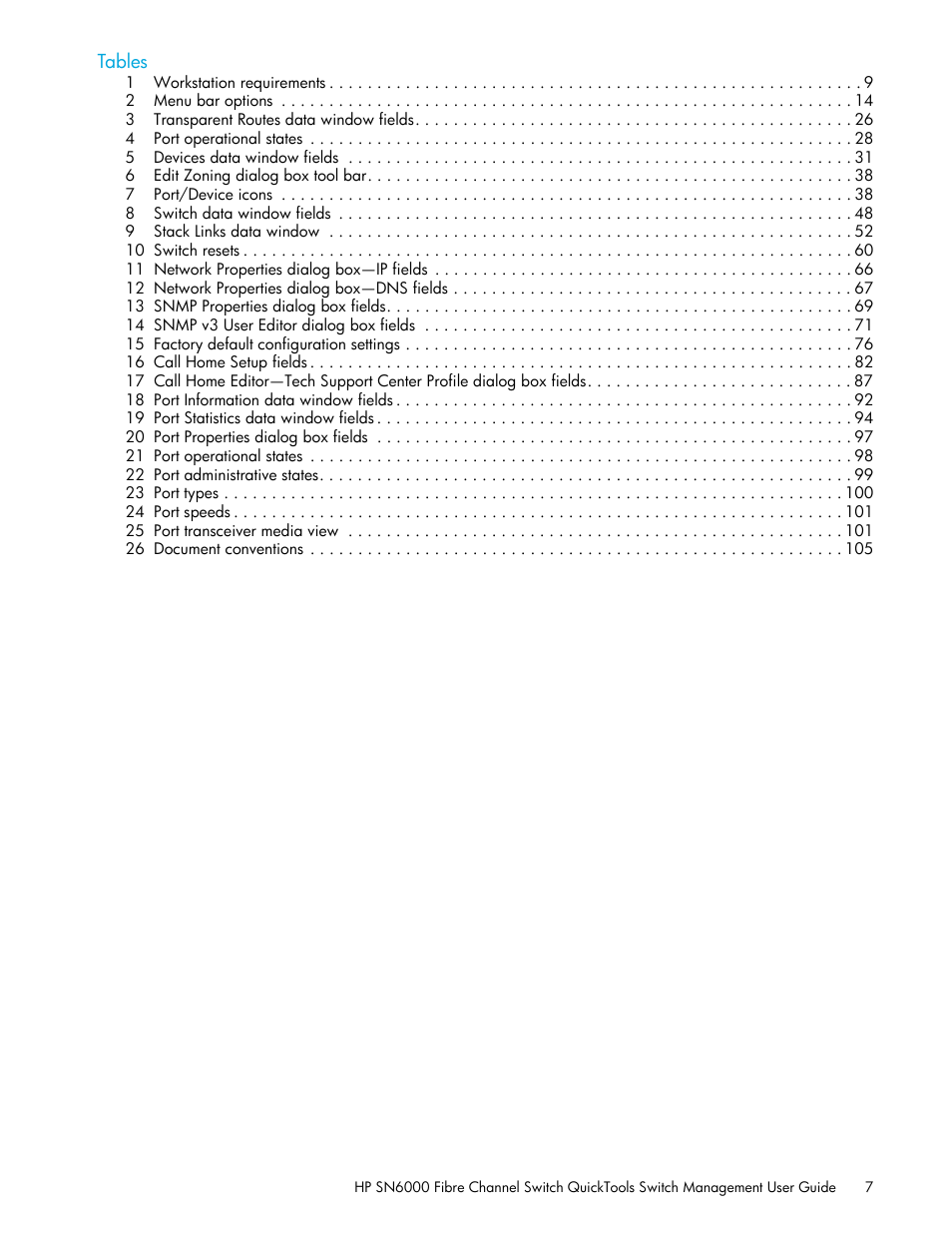 HP 8.20q Fibre Channel Switch User Manual | Page 7 / 114