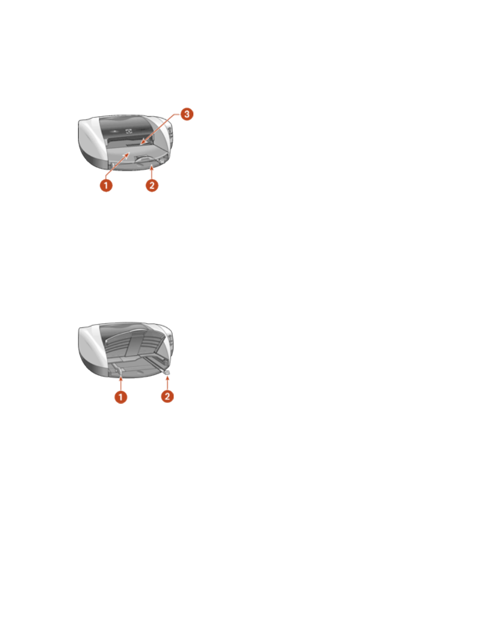 Paper_trays, Paper trays | HP Deskjet 5550 Color Inkjet Printer User Manual | Page 15 / 125
