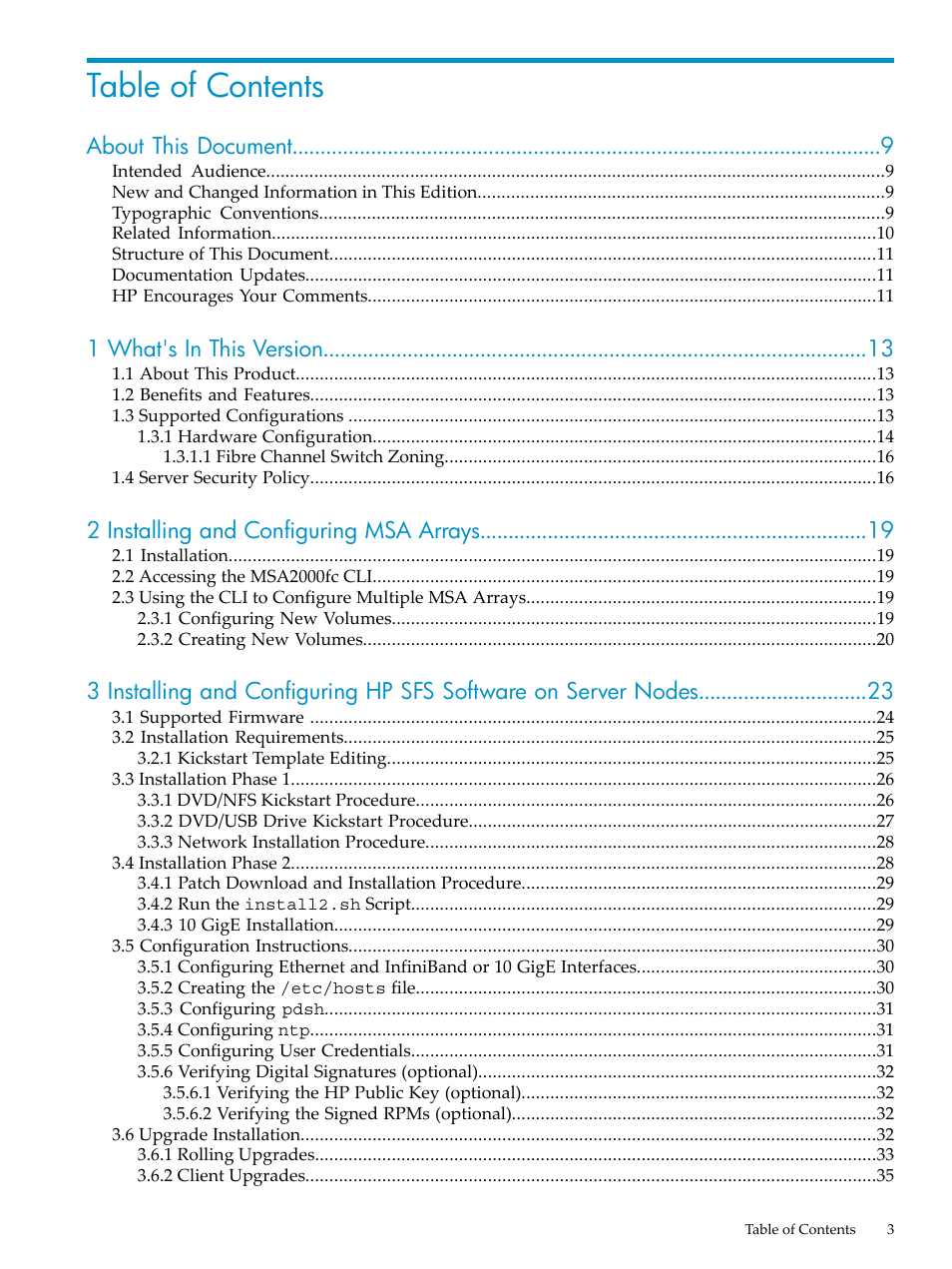 HP StorageWorks Scalable File Share User Manual | Page 3 / 70