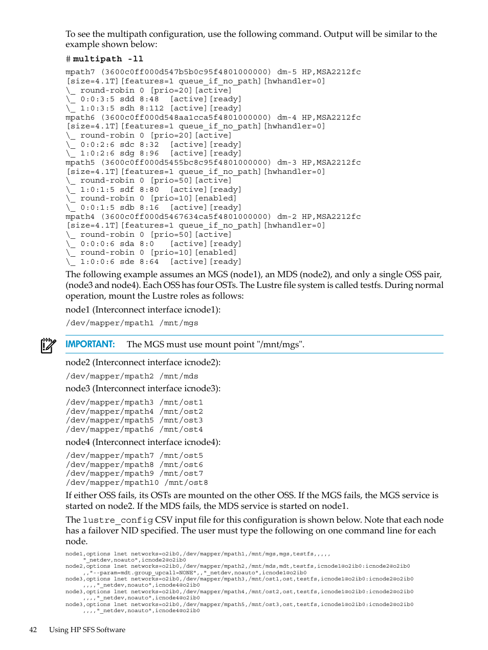HP StorageWorks Scalable File Share User Manual | Page 42 / 70