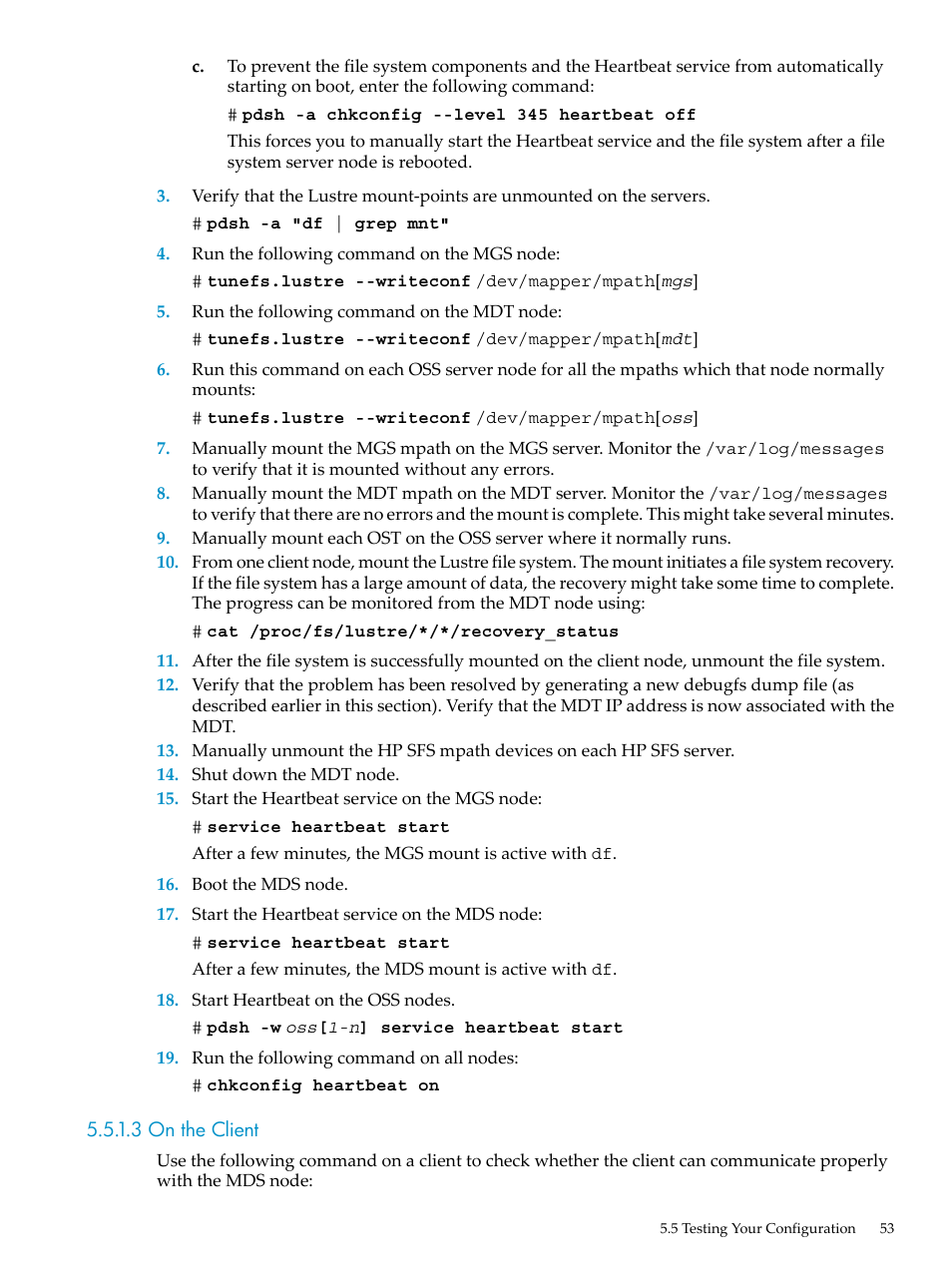 3 on the client | HP StorageWorks Scalable File Share User Manual | Page 53 / 70