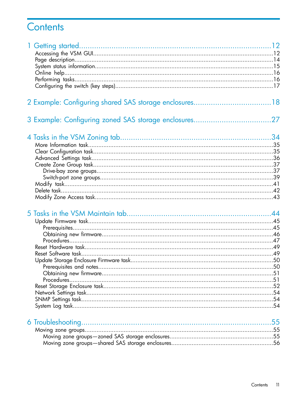 HP 3Gb SAS Switch for HP BladeSystem c-Class User Manual | Page 11 / 86