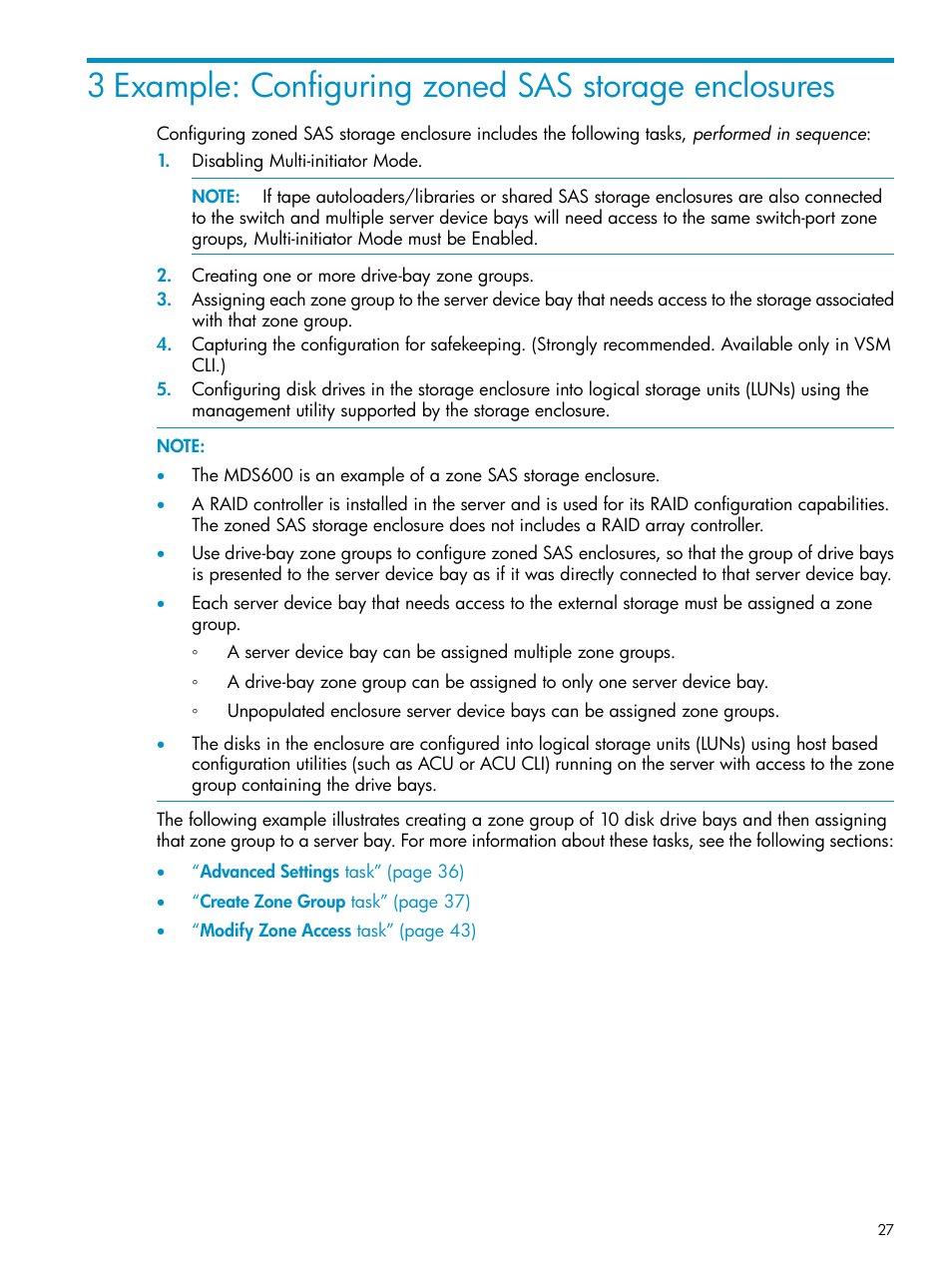 HP 3Gb SAS Switch for HP BladeSystem c-Class User Manual | Page 27 / 86