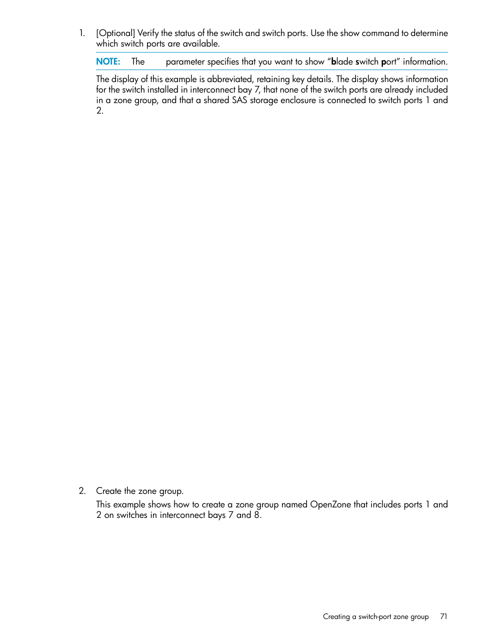 HP 3Gb SAS Switch for HP BladeSystem c-Class User Manual | Page 71 / 86