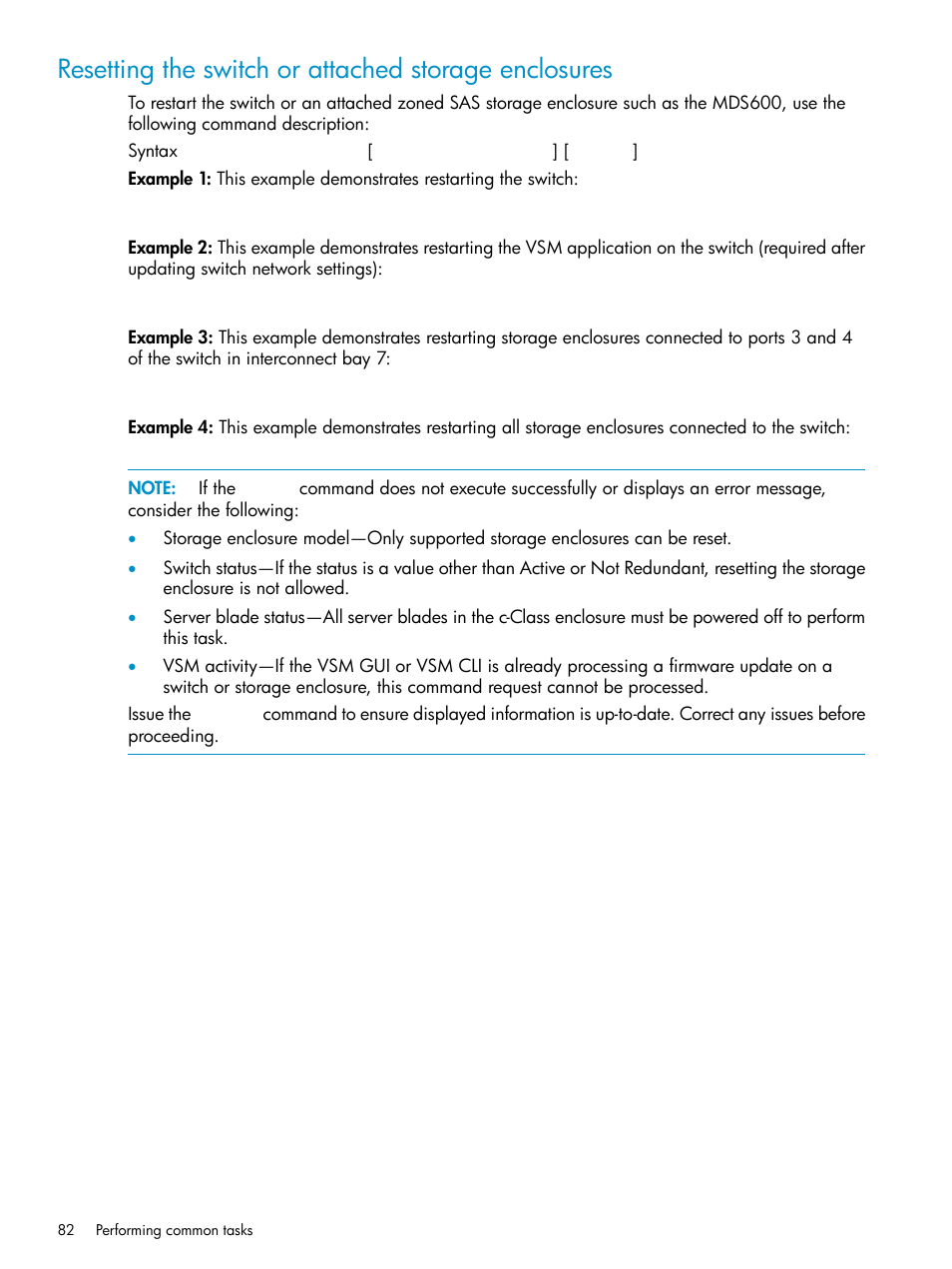 HP 3Gb SAS Switch for HP BladeSystem c-Class User Manual | Page 82 / 86