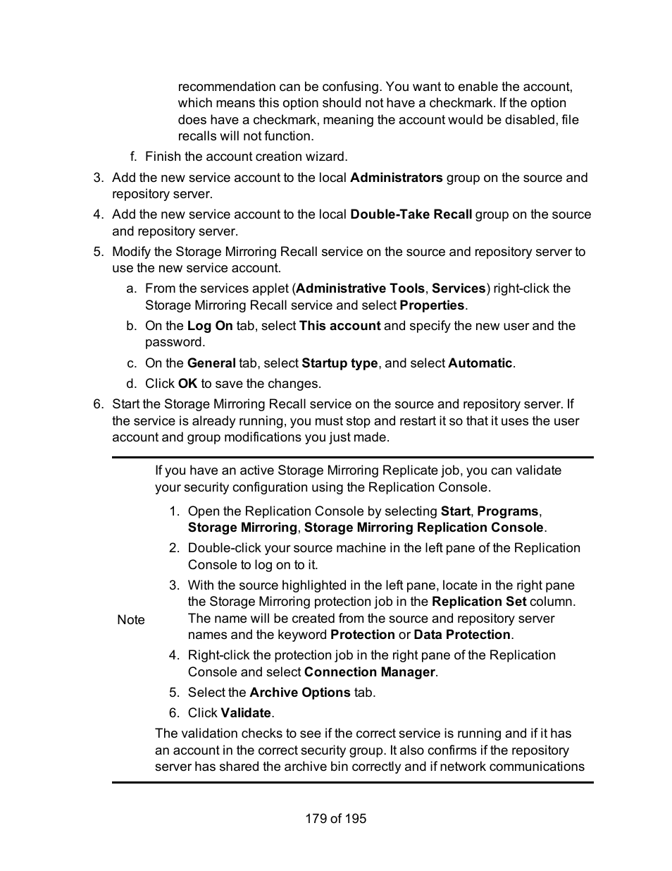 HP Storage Mirroring Software User Manual | Page 181 / 197