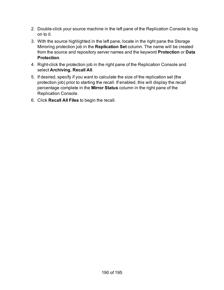 HP Storage Mirroring Software User Manual | Page 192 / 197