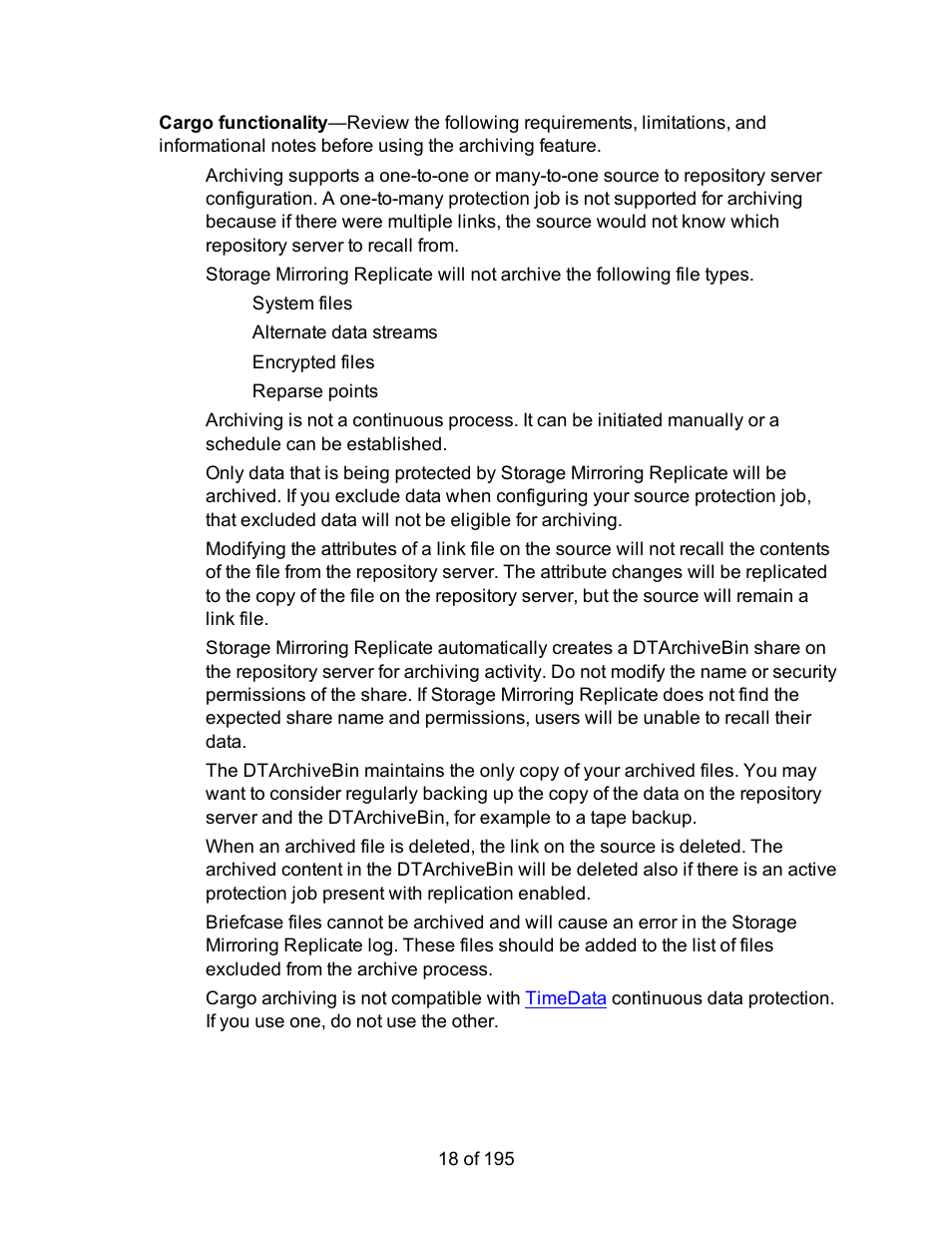 System files, Alternate data streams, Encrypted files | Reparse points | HP Storage Mirroring Software User Manual | Page 20 / 197