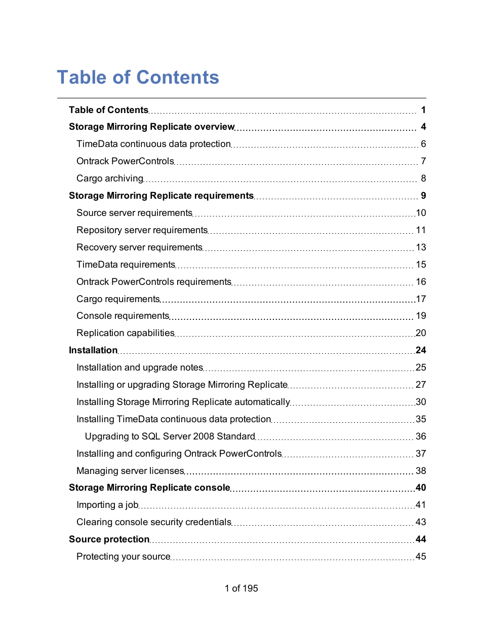 HP Storage Mirroring Software User Manual | Page 3 / 197