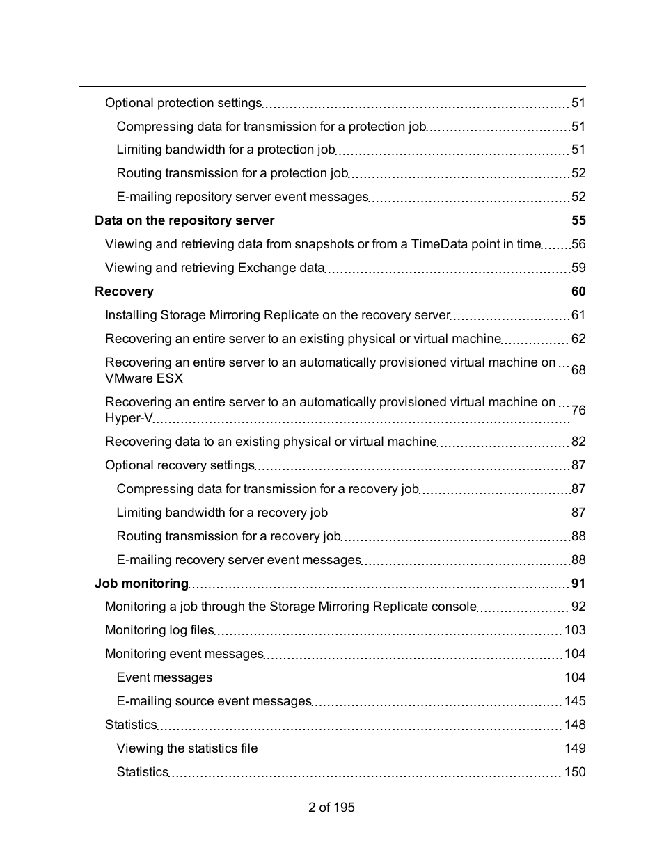 HP Storage Mirroring Software User Manual | Page 4 / 197