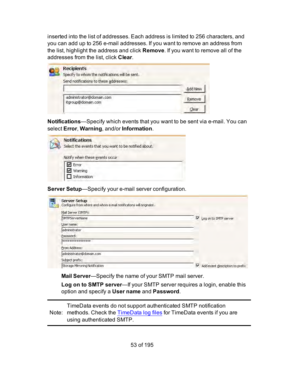 HP Storage Mirroring Software User Manual | Page 55 / 197