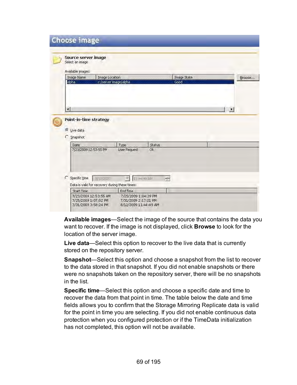 HP Storage Mirroring Software User Manual | Page 71 / 197