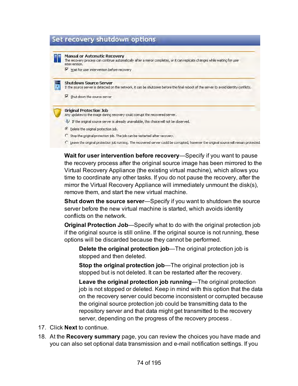 HP Storage Mirroring Software User Manual | Page 76 / 197