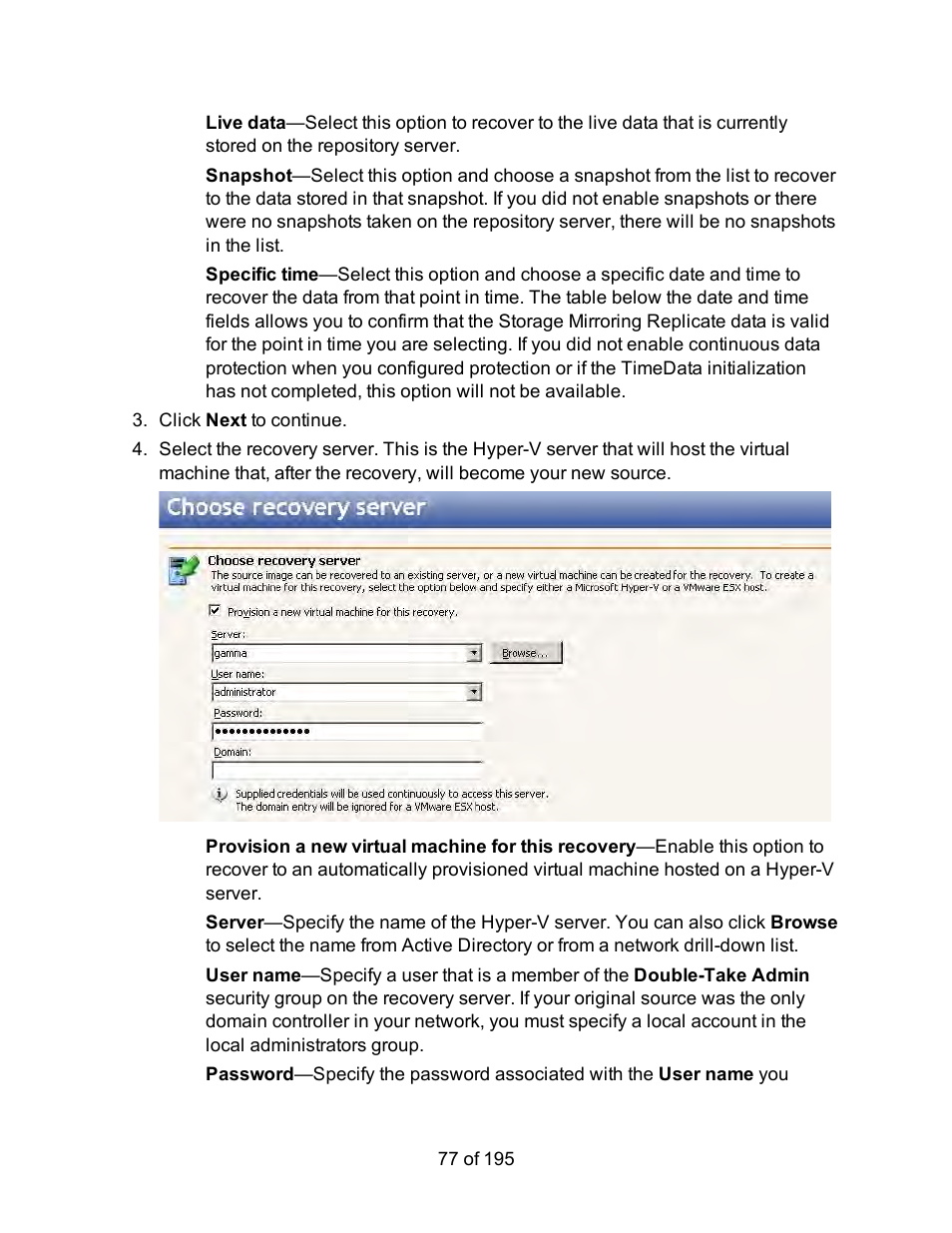 HP Storage Mirroring Software User Manual | Page 79 / 197