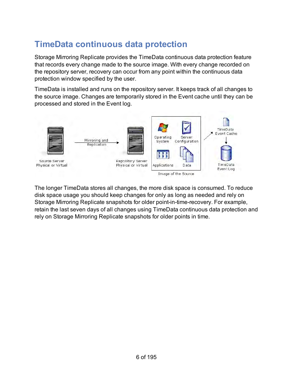 Timedata continuous data protection | HP Storage Mirroring Software User Manual | Page 8 / 197