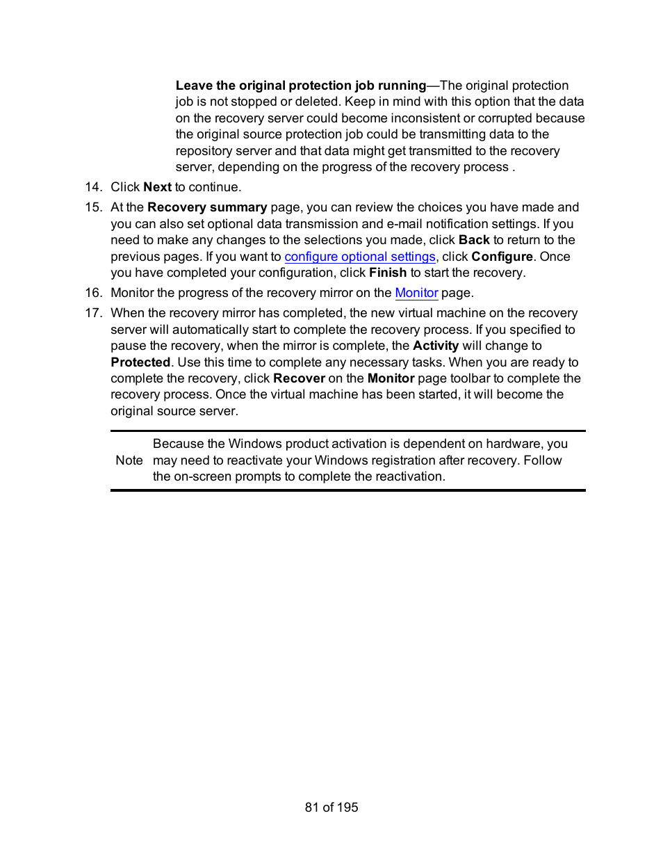 HP Storage Mirroring Software User Manual | Page 83 / 197