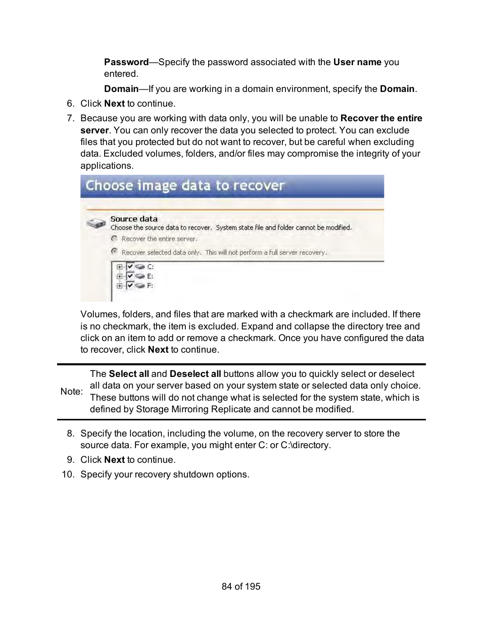 HP Storage Mirroring Software User Manual | Page 86 / 197