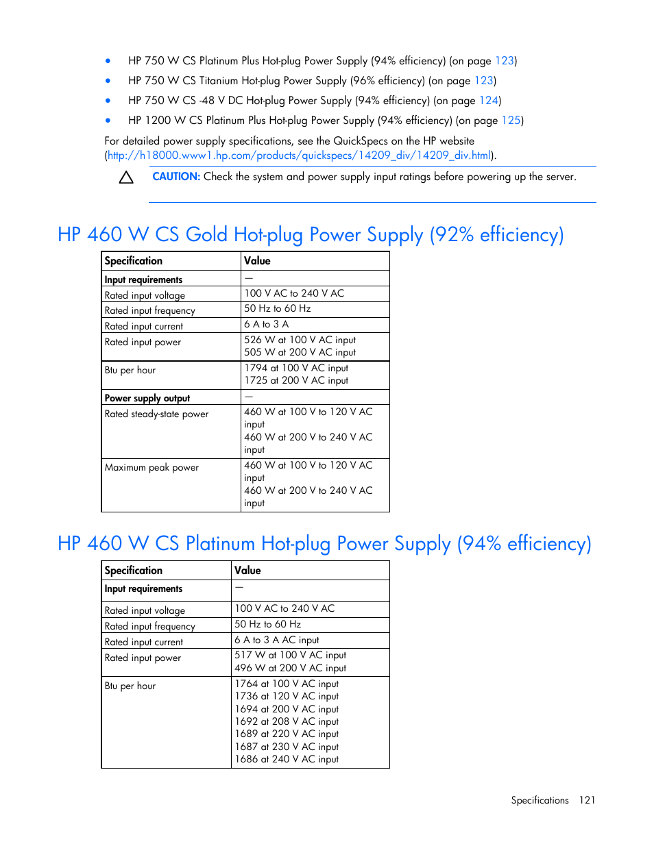 HP ProLiant DL380e Gen8 Server User Manual | Page 121 / 142