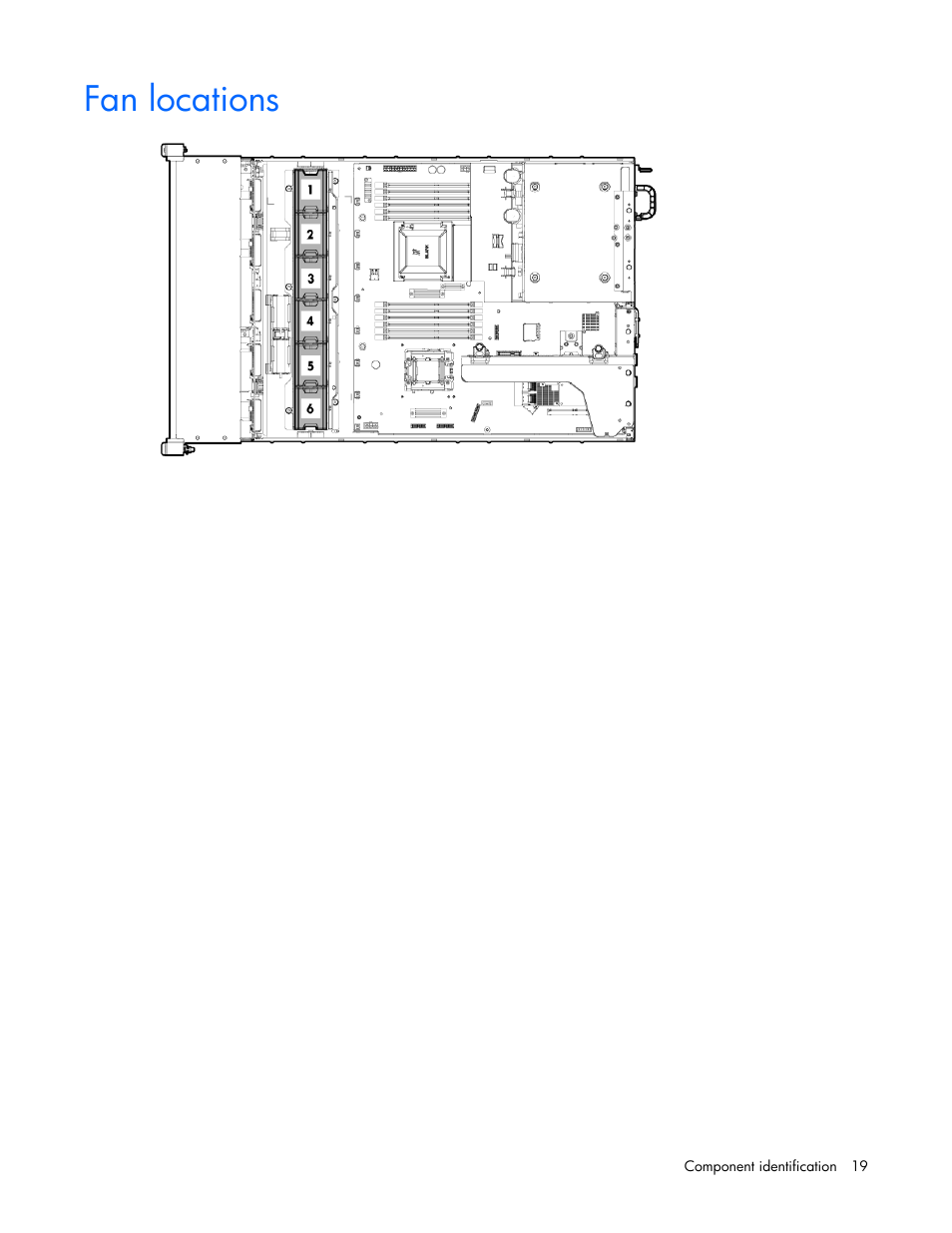 Fan locations | HP ProLiant DL380e Gen8 Server User Manual | Page 19 / 142
