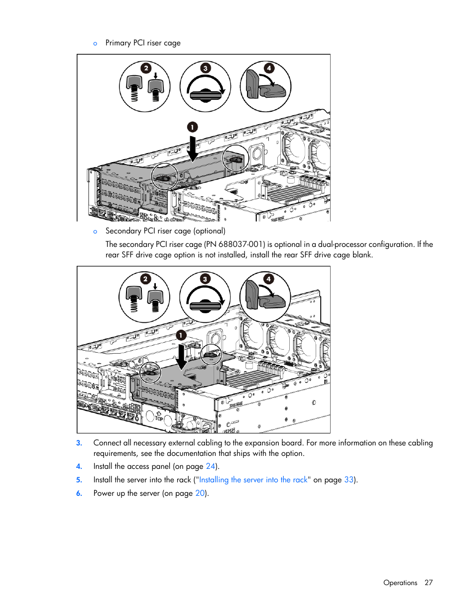 HP ProLiant DL380e Gen8 Server User Manual | Page 27 / 142