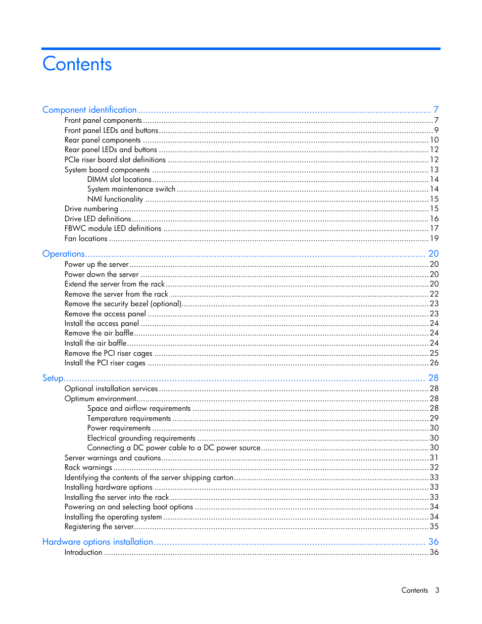 HP ProLiant DL380e Gen8 Server User Manual | Page 3 / 142