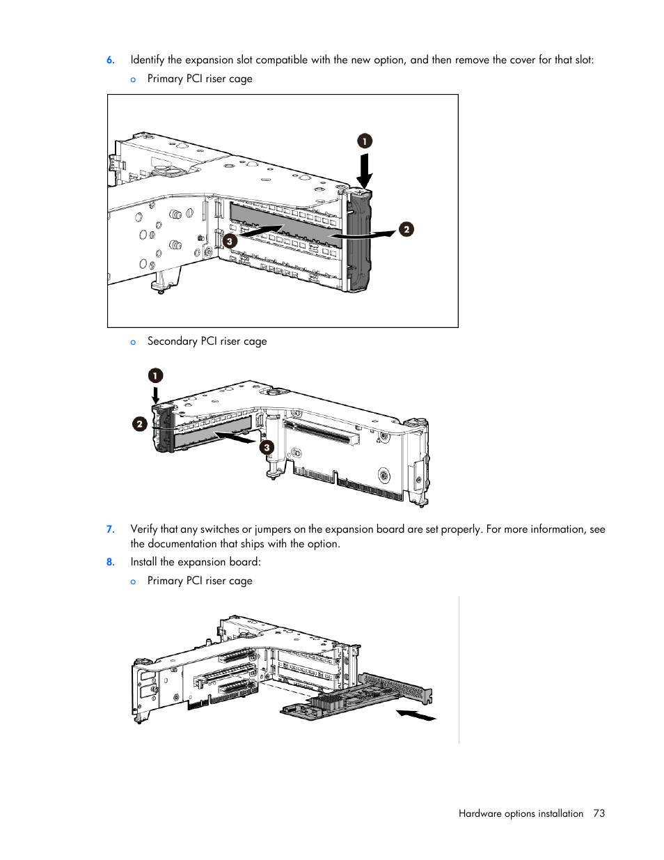 HP ProLiant DL380e Gen8 Server User Manual | Page 73 / 142