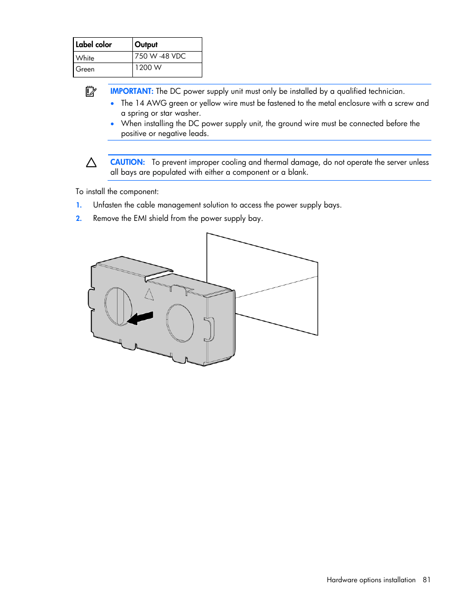 HP ProLiant DL380e Gen8 Server User Manual | Page 81 / 142