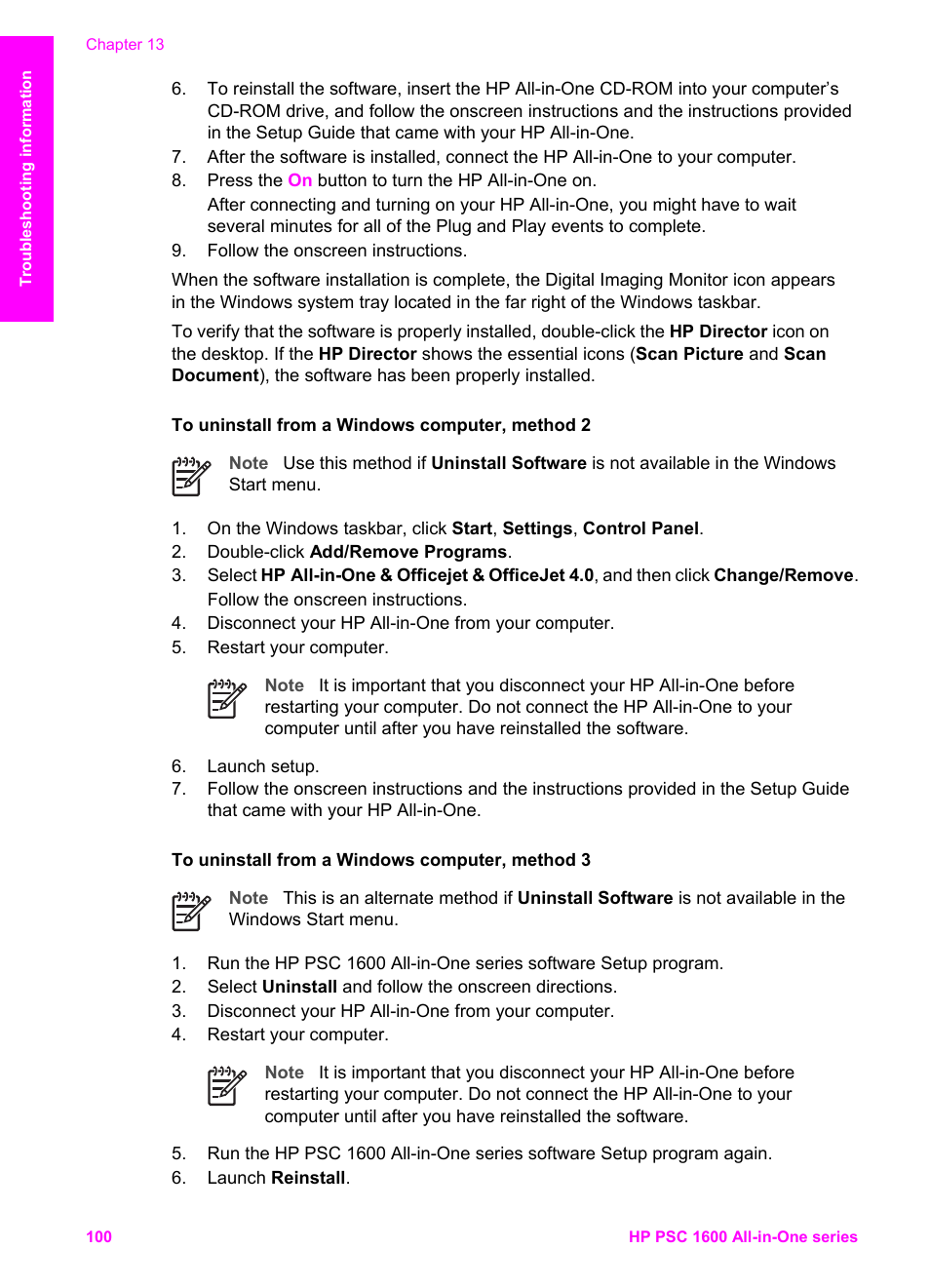 HP PSC 1610v All-in-One Printer User Manual | Page 103 / 134