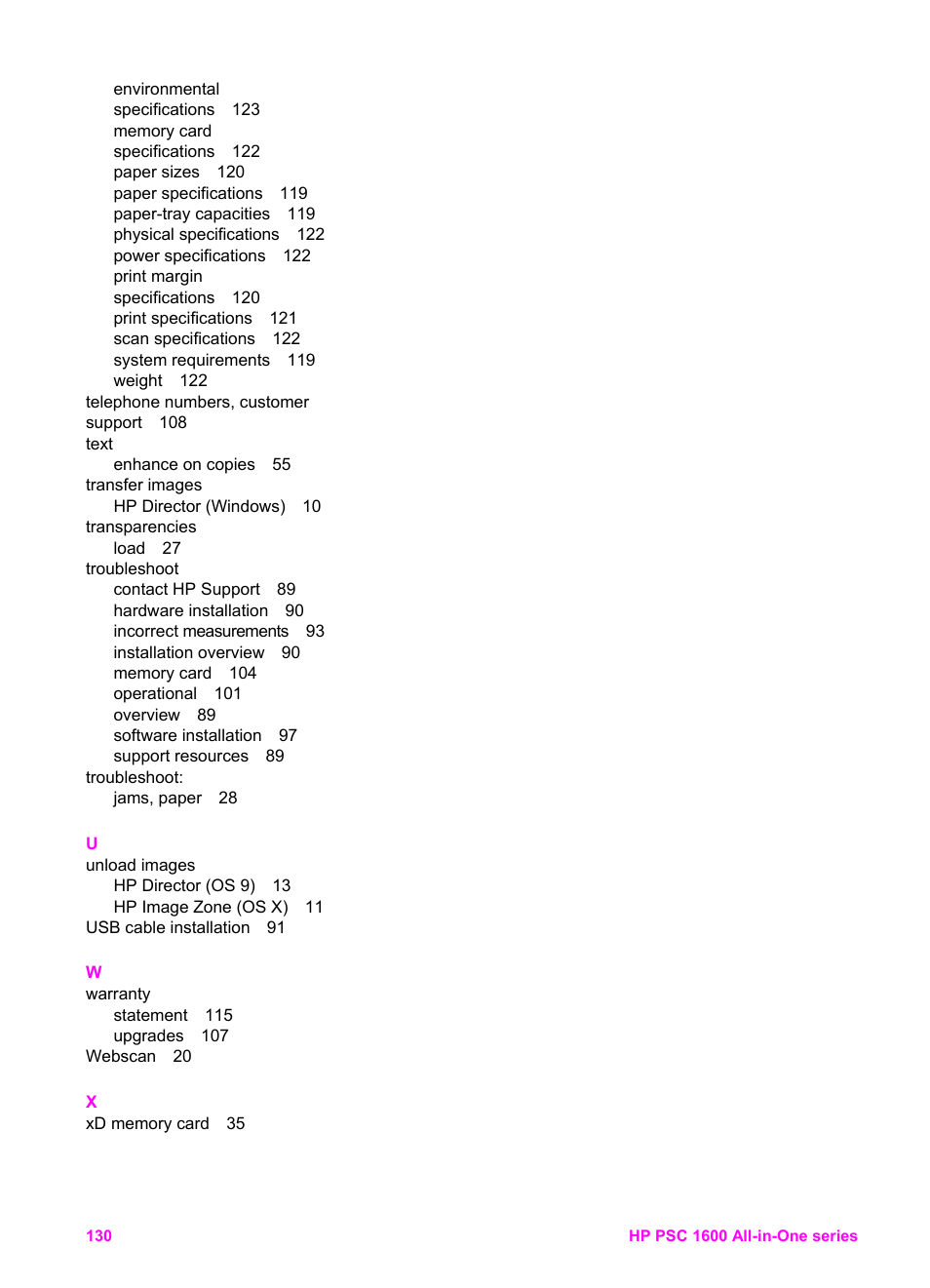 HP PSC 1610v All-in-One Printer User Manual | Page 133 / 134